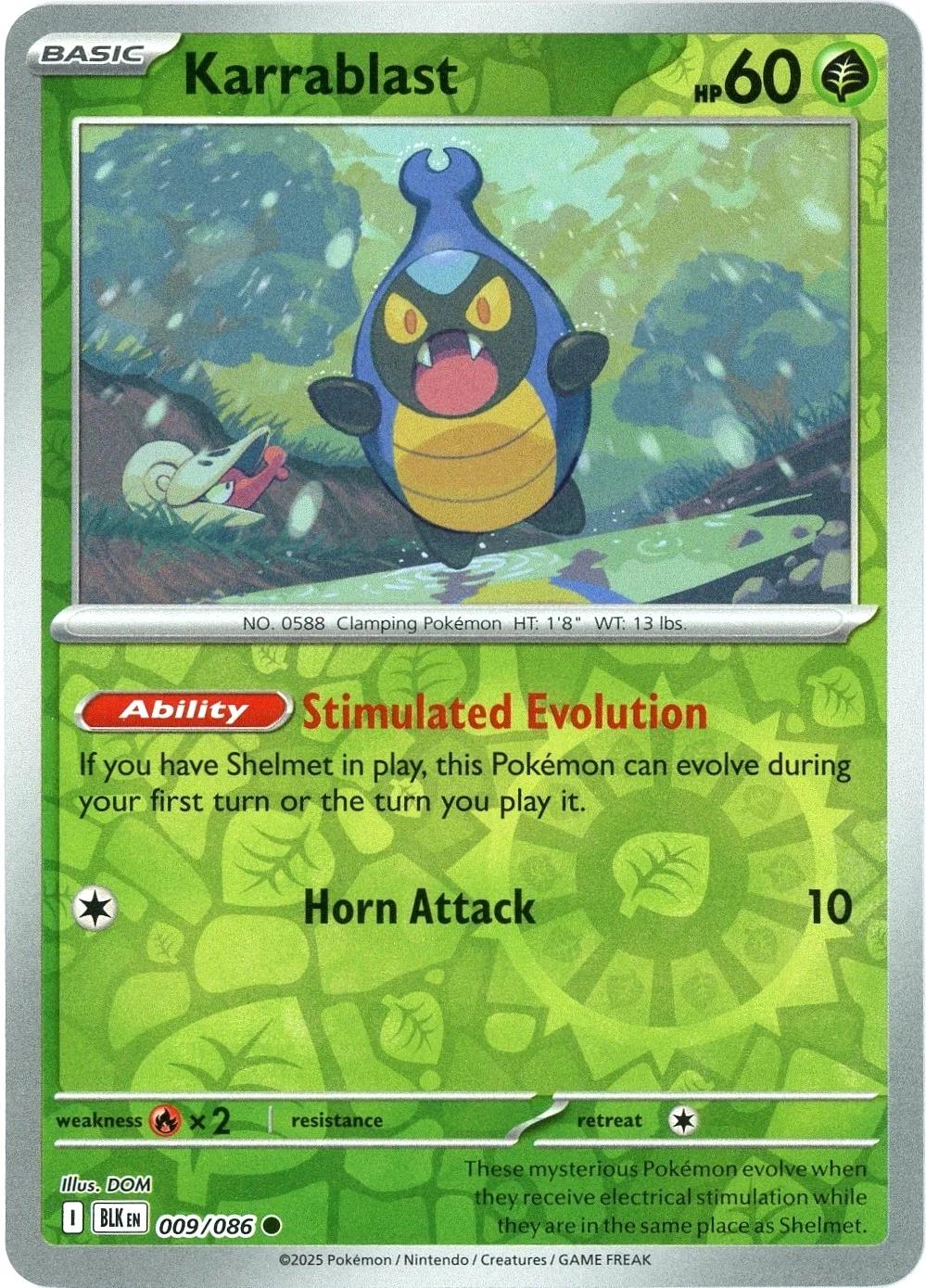 Black Bolt Karrablast [Reverse] Pokémon card